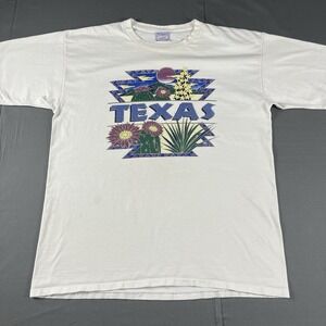 Vintage 90s graphic t shirt Texas destination tee single stitch XL Floral